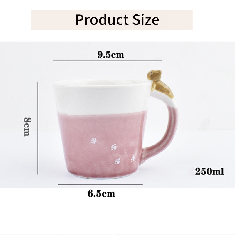 Japanese Three-dimensional Cat Ceramic Cup Cartoon Cat CupDrinking Water Cute Mug Creativity