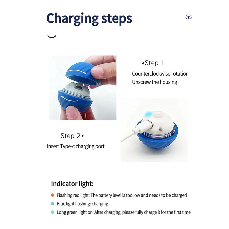 Smart Dog Toy Ball for Dogs Electronic Interactive Pet Products Training Plush Automatic Jump Roll Ball Rechargeable