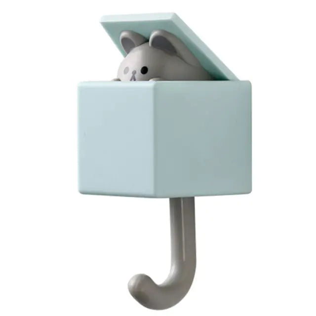 Decorative and Cute Cartoon Cat Hook With White Kitten In The Box