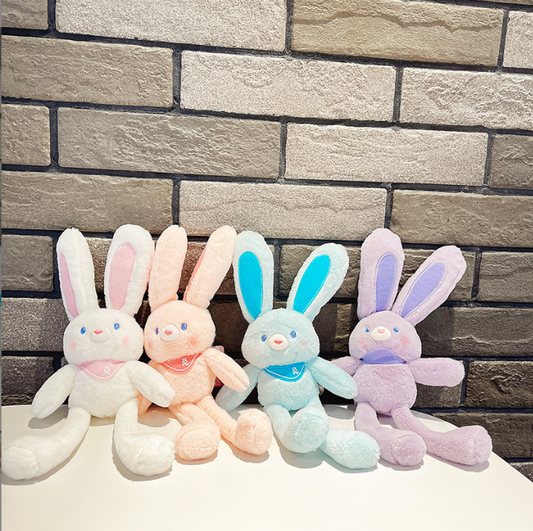 Pulling Rabbit Pendant Funny Plush Pulling Rabbit Telescopic Stuffed Animal Doll