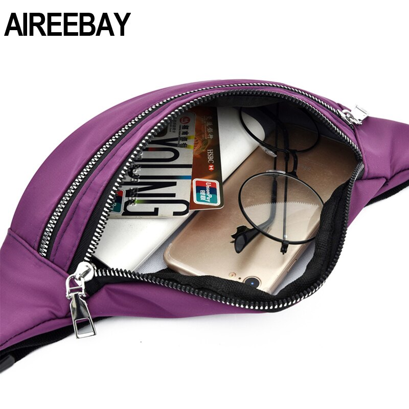 AIREEBAY New Waterproof Fanny Pack for Women - Fashionable Waist Bags, Bum Bag for Travel | Unisex Crossbody Chest Hip Bag