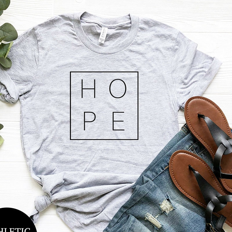 Summer Faith Hope Love Christian T-Shirt for Women - Funny Christianity God Tee | Short Sleeve Cotton Tops Gift