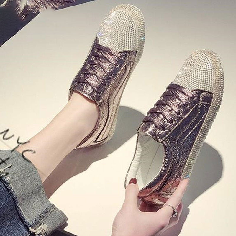 Bling Rhinestone Sneakers: Elevate Your Streetwear Style!