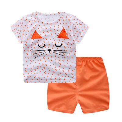 Baby Boys Clothing Sets Baseball Uniform 2pcs/Set  Baby Girls Clothes Cartoon Blue Whale Short Sleeve Infant Cotton Underwear