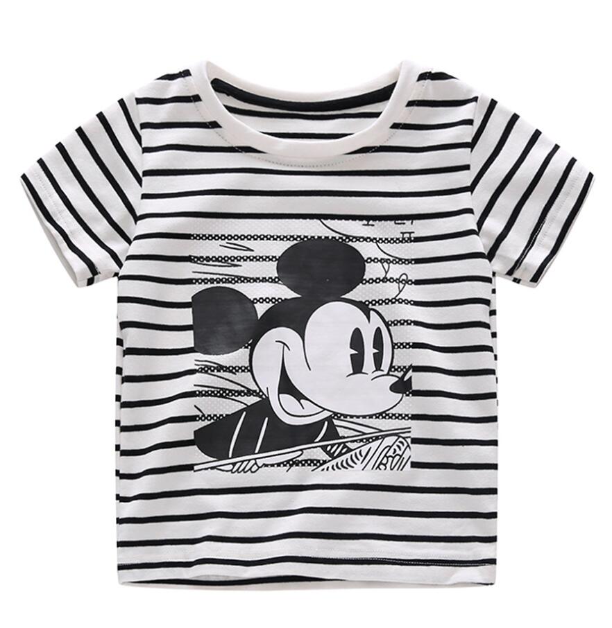 Adorable Infant Summer Clothing: Cartoon Striped T-Shirts & Denim Shorts Sets - Perfect Kids 2pcs Outfits for Boys & Girls