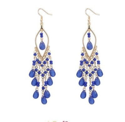 Bohemian fantastic fashion droplet tassels long earrings for women's accessories