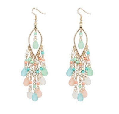 Bohemian fantastic fashion droplet tassels long earrings for women's accessories