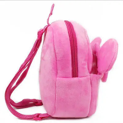 Kids Baby Girl Cartoon Shoulder Bag Pink Plush Backpack Toddler Schoolbag Satchel