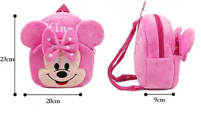 Kids Baby Girl Cartoon Shoulder Bag Pink Plush Backpack Toddler Schoolbag Satchel