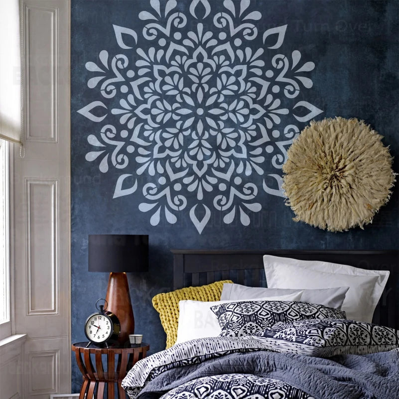 70cm - 110cm Stencil Mandala Extra Large For Painting Big Wall Flower Decors Floor Template Paint Round Templates Patterns S280