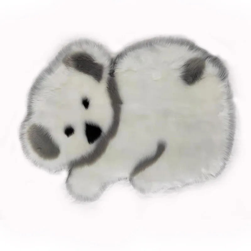 Wool-like Panda Koala Animal Shape Rug Mat Mattress Carpet Living Room Bedroom Sofa Cushion Artificial Fluffy Mats