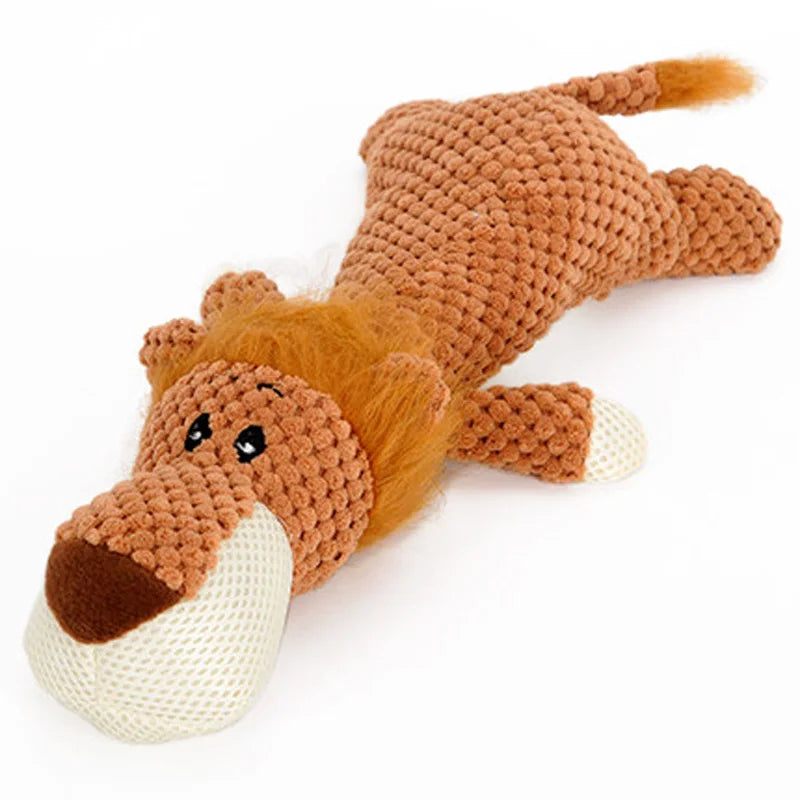 Pet Toy Shape Animal Lion Elephant Sound Chew Three Colors Interactive Toys