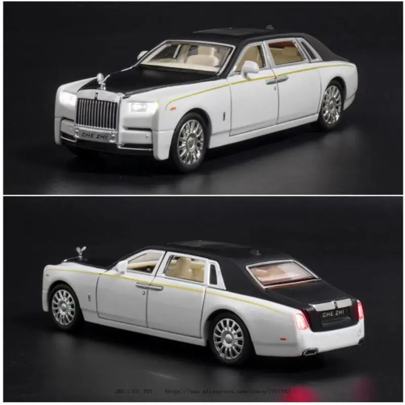 Ultimate Luxury on Wheels: 1/32 Alloy Die-Cast Rolls-Royce Phantom Model - A Collector's Dream Toy with Sound & Light Features