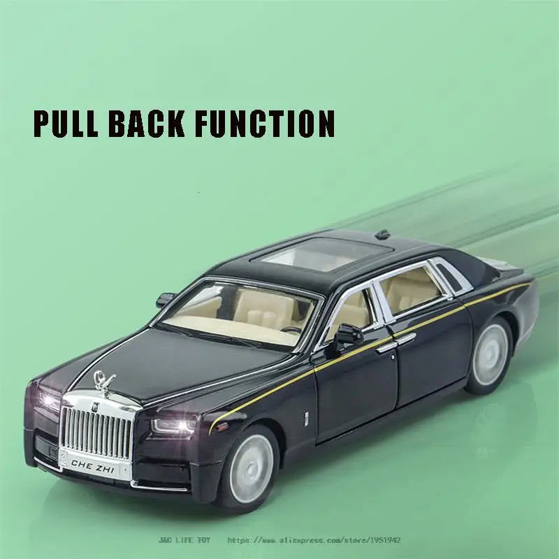 Ultimate Luxury on Wheels: 1/32 Alloy Die-Cast Rolls-Royce Phantom Model - A Collector's Dream Toy with Sound & Light Features