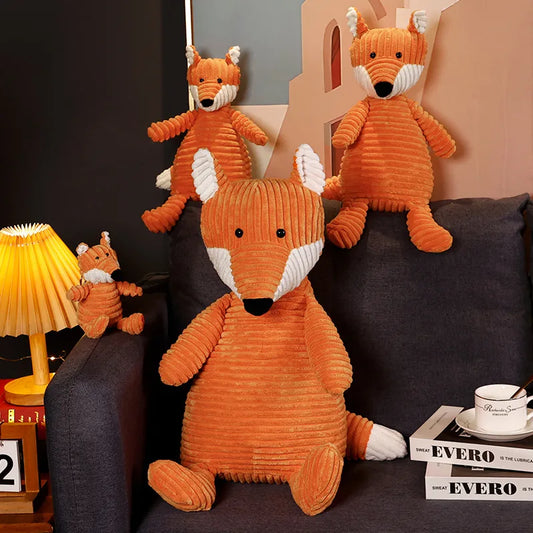 Cozy Comfort: Adorable Knit Fox Plushies - Perfect Companions for All Ages in various sizes