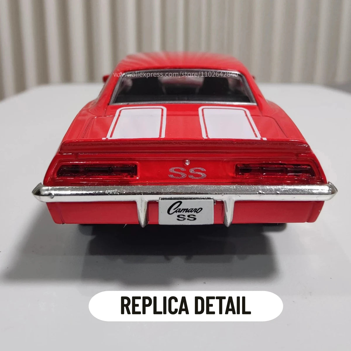 1:36 Metal Diecast Car Model Repilca Chevrolet Camaro SS 1969 Scale Miniature Collection Vehicle Hobby Kid Toy for Boy Birthday Gift