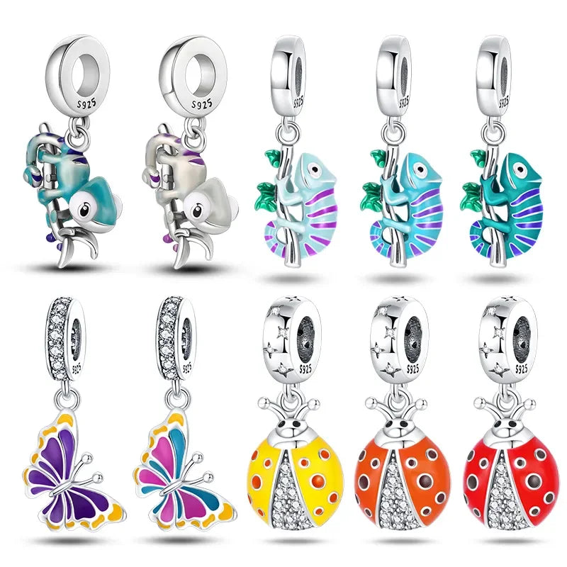 925 Sterling Silver Charms Pendants Fit Charm Bracelet Silver 925 Original Bead Charms for Jewelry Making Gift