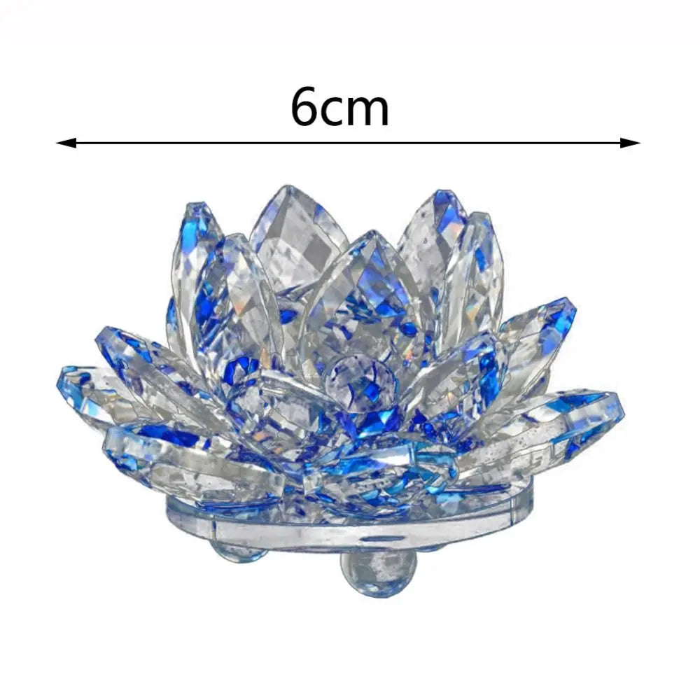 Crystal Lotus Flower Figurine Home Wedding Decoration Glass Craft Collection Paperweight Table Ornaments Souvenir Gifts