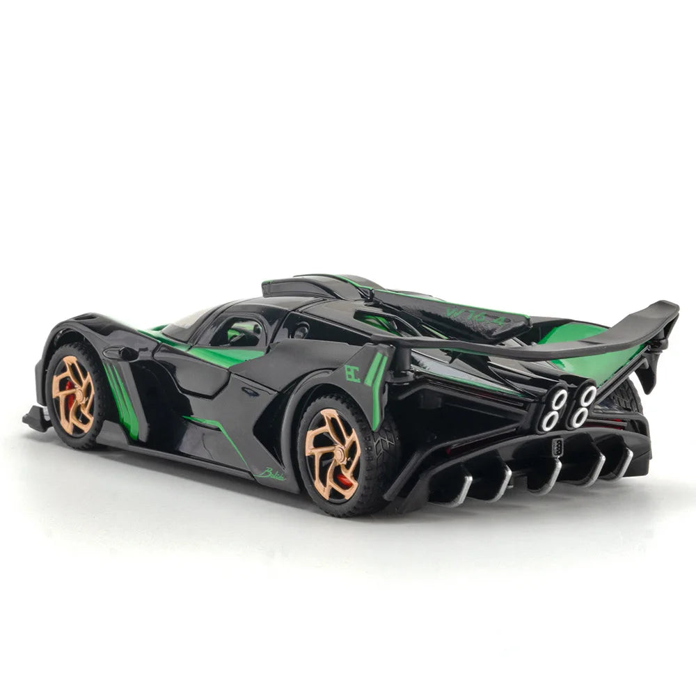 Speed Redefined: 1:32 Bugatti Bolide Alloy Sport Car Model with Sound & Light - The Ultimate Boy's Gift