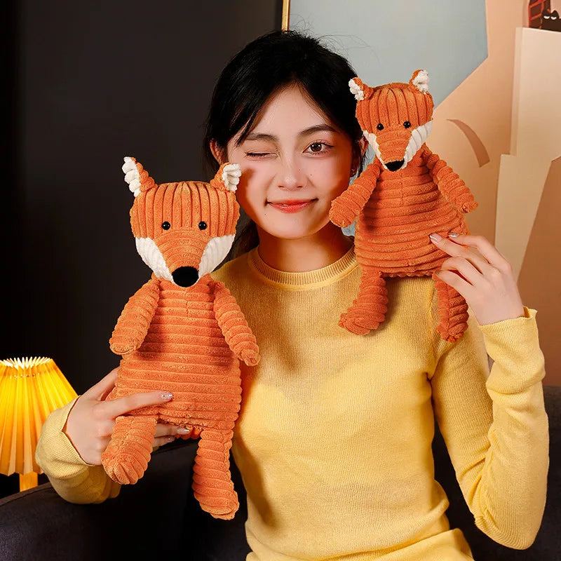 Cozy Comfort: Adorable Knit Fox Plushies - Perfect Companions for All Ages in various sizes