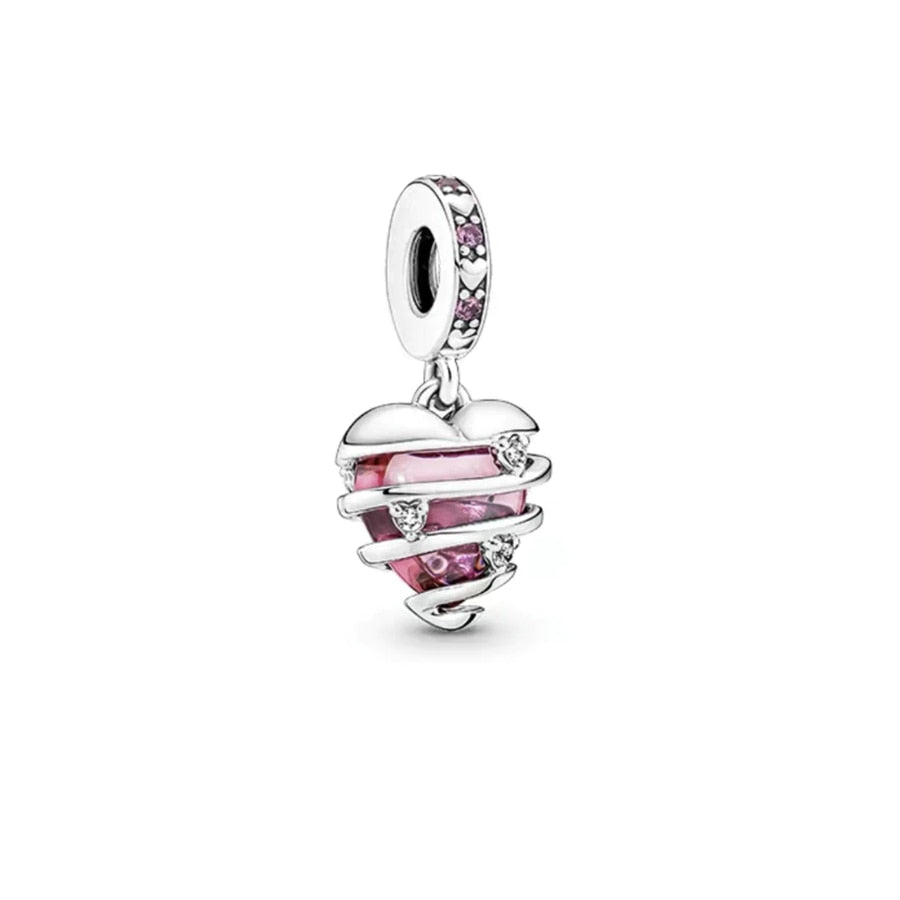 925 Sterling Silver Firefly Balloon Bubble Tea & Teddy Dangle Bear Charm Bead Fit Original Pandora Bracelet DIY Jewelry Gift