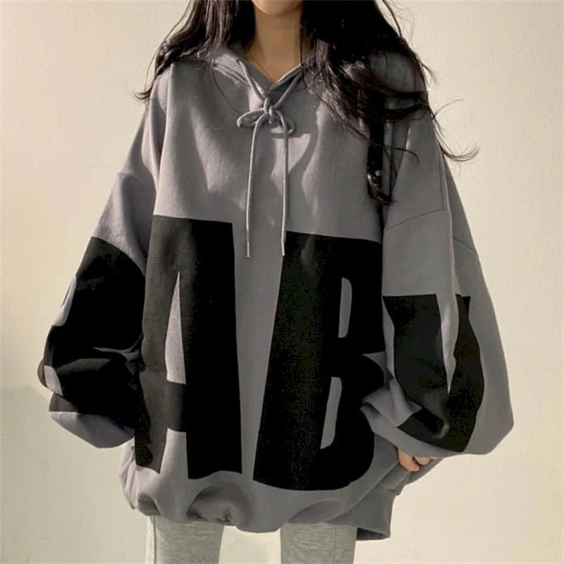 Fashion Letter Printing Hoodies Women 2024 Spring Summer Thin Street Sports Loose Large Size Casual Hooded Pullover Womens Tops