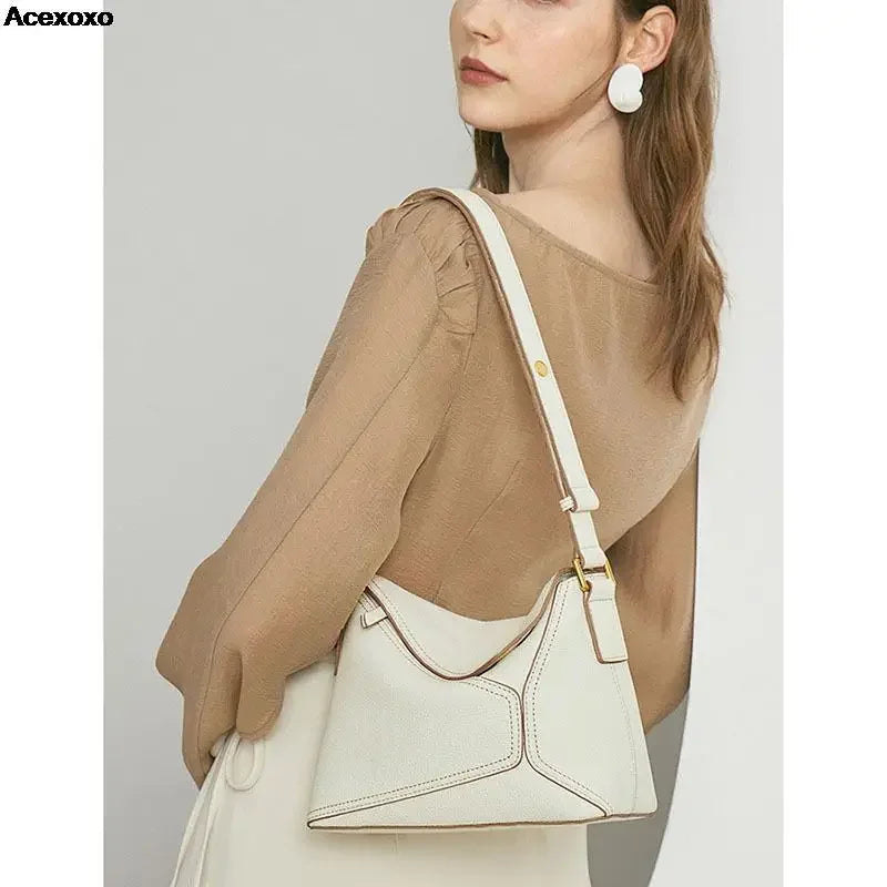 2024 Trendsetter: Geometric Leather Shoulder Bag