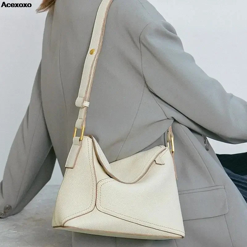 2024 Trendsetter: Geometric Leather Shoulder Bag