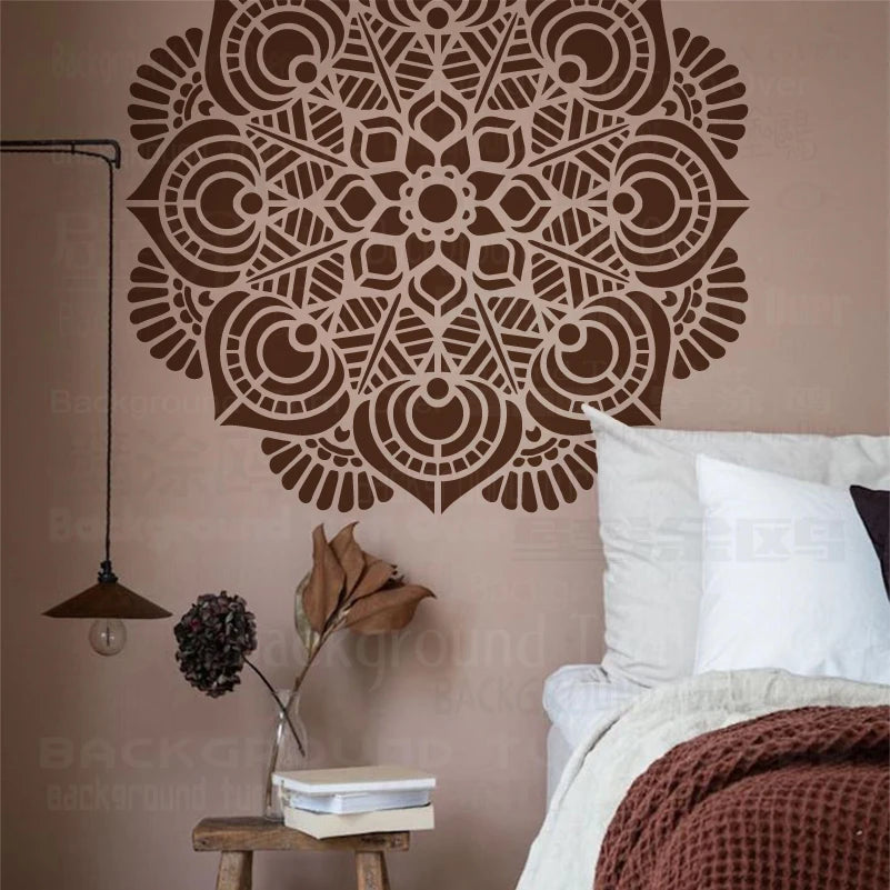 70cm - 110cm Stencil Mandala Extra Large For Painting Big Wall Flower Decors Floor Template Paint Round Templates Patterns S280