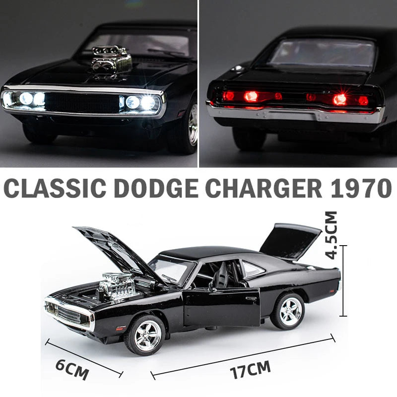 Adrenaline Rush: 1:32 Dodge Challenger Fast Alloy Car Model - A Furious Ride for Every Young Enthusiast