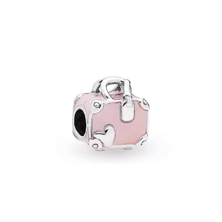 925 Sterling Silver Firefly Balloon Bubble Tea & Teddy Dangle Bear Charm Bead Fit Original Pandora Bracelet DIY Jewelry Gift