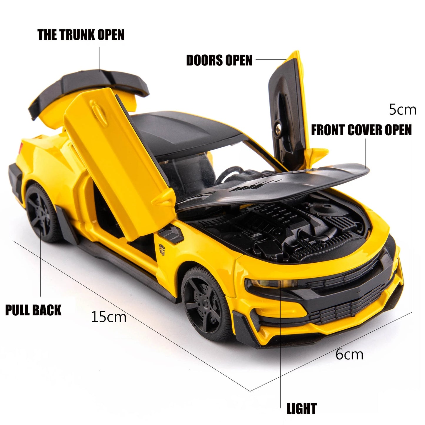 1:32 Simulation BEE Alloy Racing Sport Car Model Diecast & Toy Vehicles Metal Decoration Sound Light Collection Boy Toys Gift