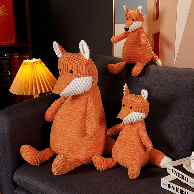 Cozy Comfort: Adorable Knit Fox Plushies - Perfect Companions for All Ages in various sizes