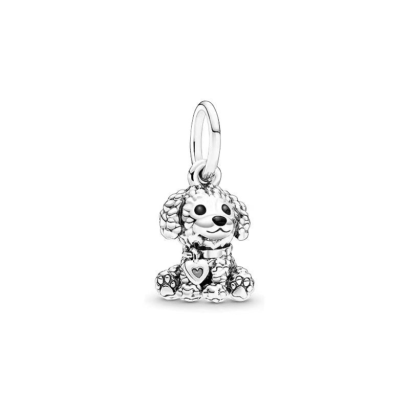 925 Sterling Silver Firefly Balloon Bubble Tea & Teddy Dangle Bear Charm Bead Fit Original Pandora Bracelet DIY Jewelry Gift