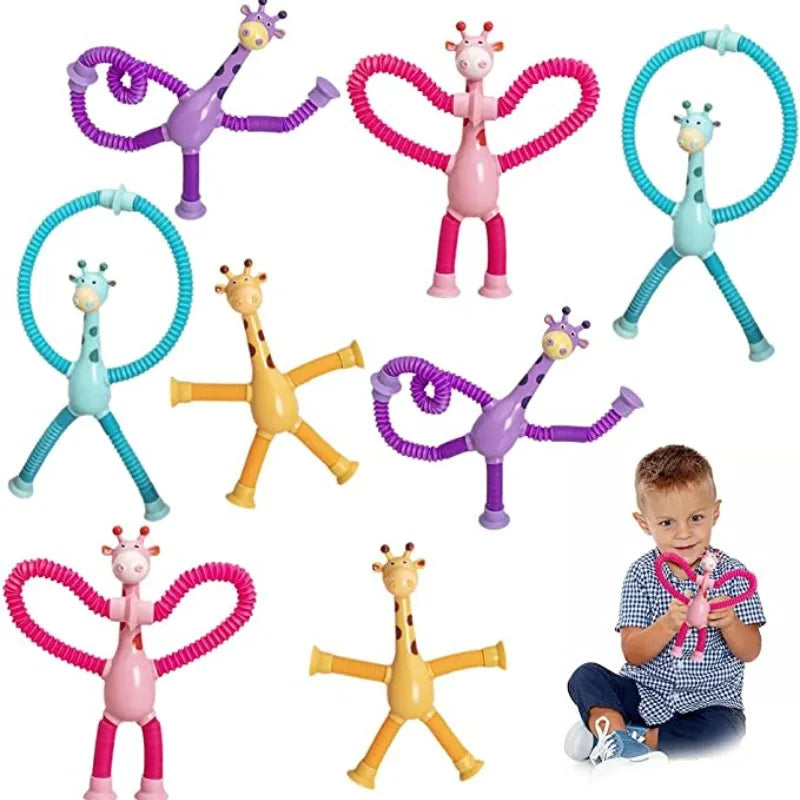 Stretchy Giraffe Wonders: The Ultimate Suction Cup Fidget Toy for Kids