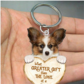 Love Dog Acrylic Key Ring Pendant - Many Dog Breeds Available