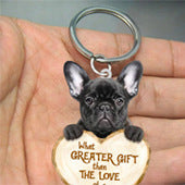 Love Dog Acrylic Key Ring Pendant - Many Dog Breeds Available