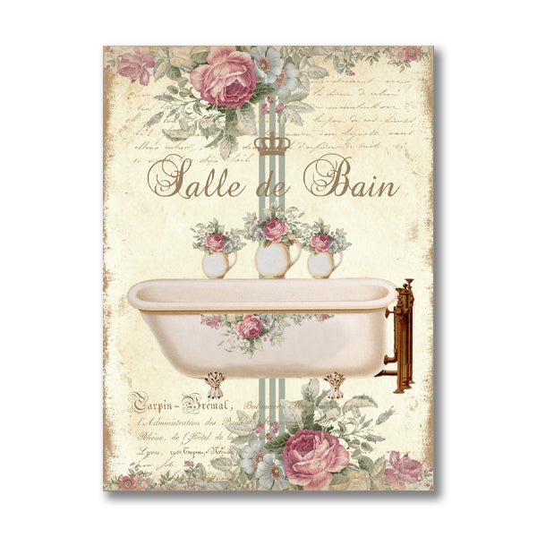 Home Simple Retro Bathroom Decoration Painting Poster