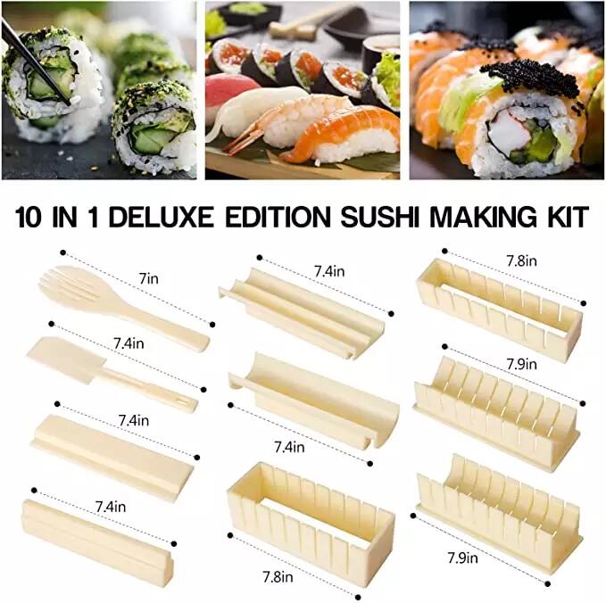 Sushi Master - 11 Piece Non Stick Professional Sushi Making Kits