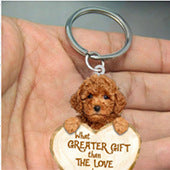 Love Dog Acrylic Key Ring Pendant - Many Dog Breeds Available