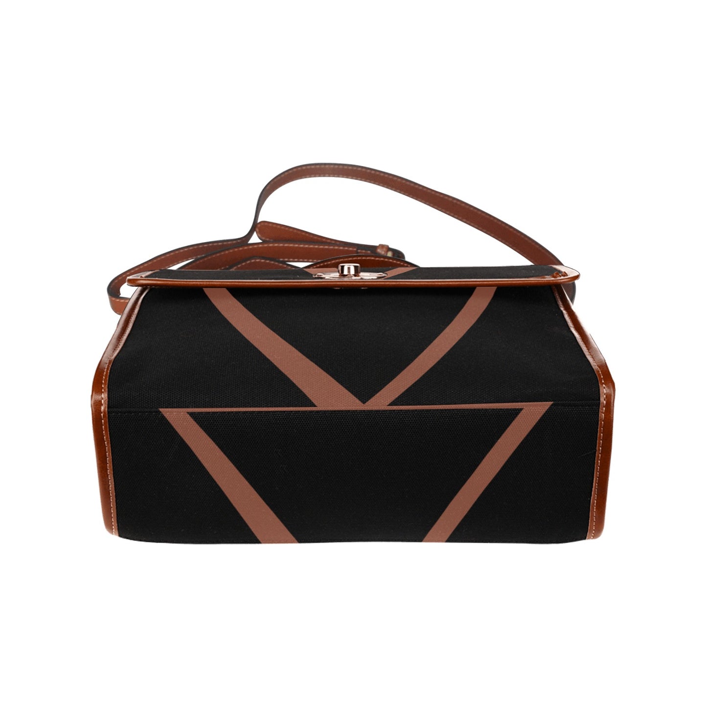 Waterproof Canvas Bag-Brown and Black(All Over Print) (1641)