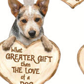 Love Dog Acrylic Key Ring Pendant - Many Dog Breeds Available