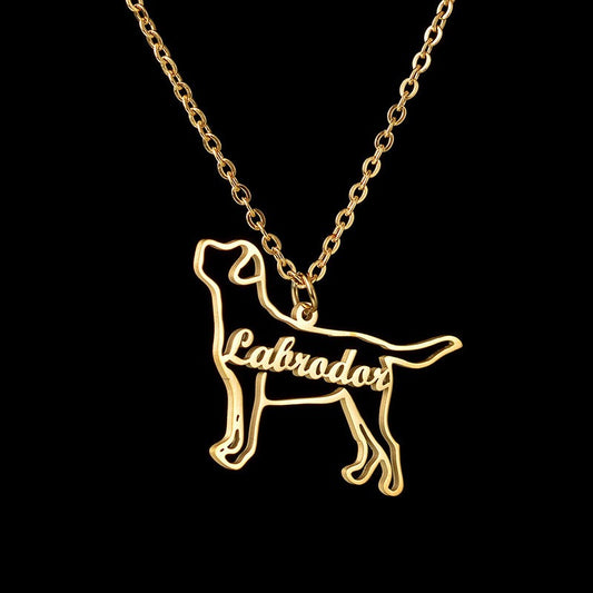 Personalized European And American Dog Races Names Necklace For Women