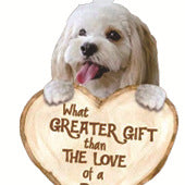 Love Dog Acrylic Key Ring Pendant - Many Dog Breeds Available