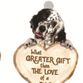 Love Dog Acrylic Key Ring Pendant - Many Dog Breeds Available