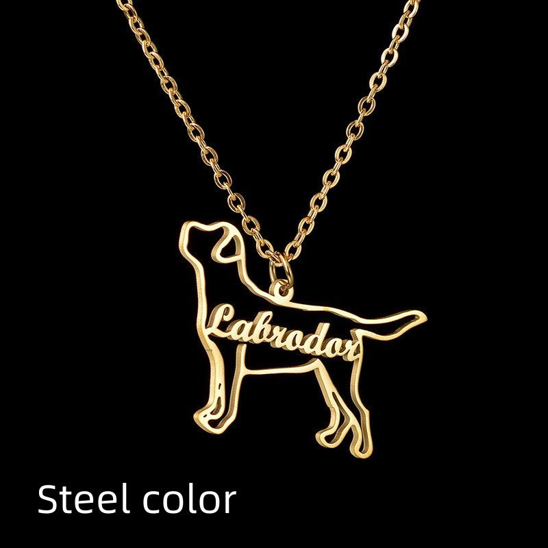 Personalized European And American Dog Races Names Necklace For Women