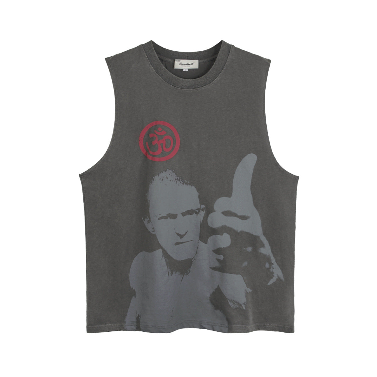 Men's Vintage Portrait Printed Tank Top  Bad Boy