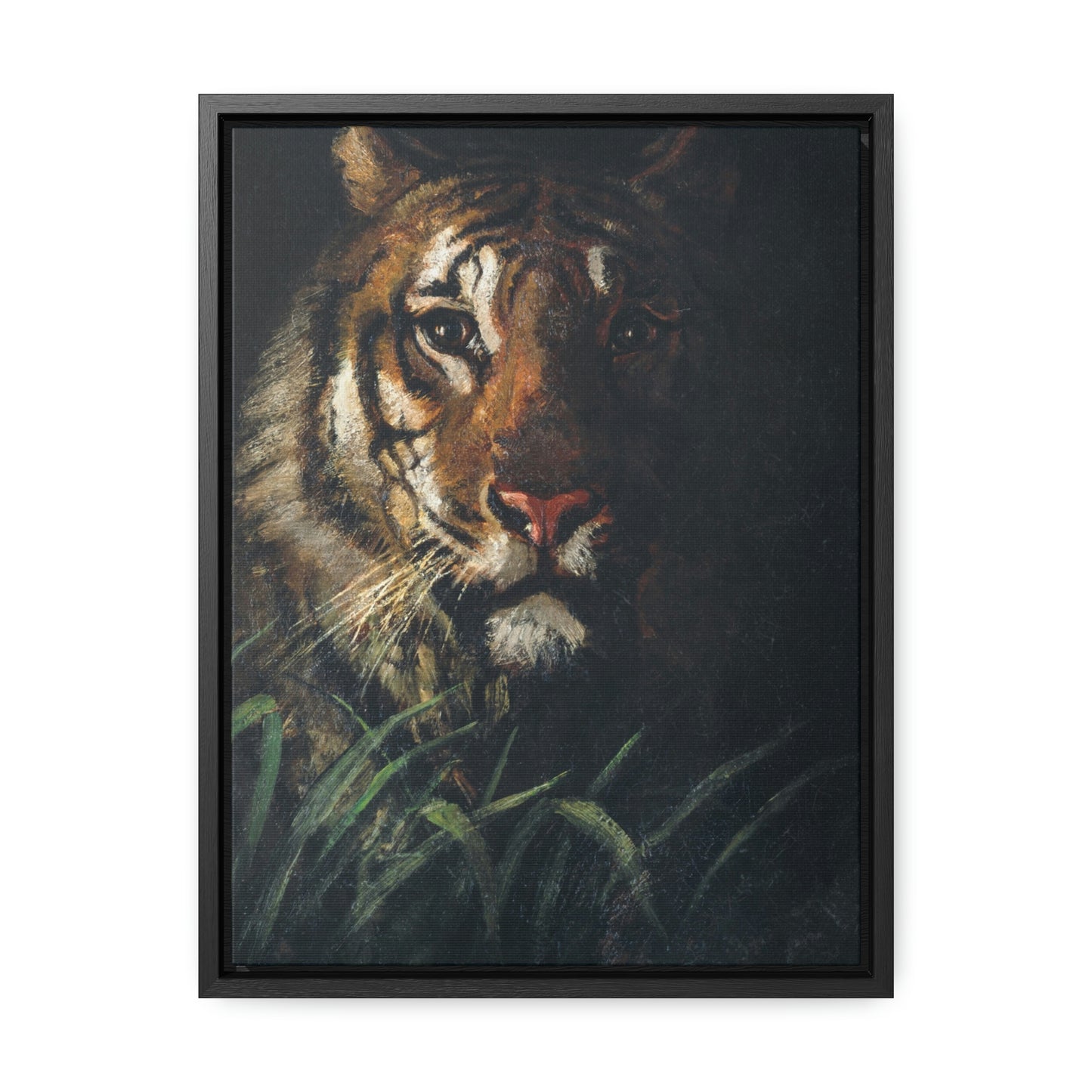 Tiger in the Jungle Gallery Canvas Wraps, Vertical Frame