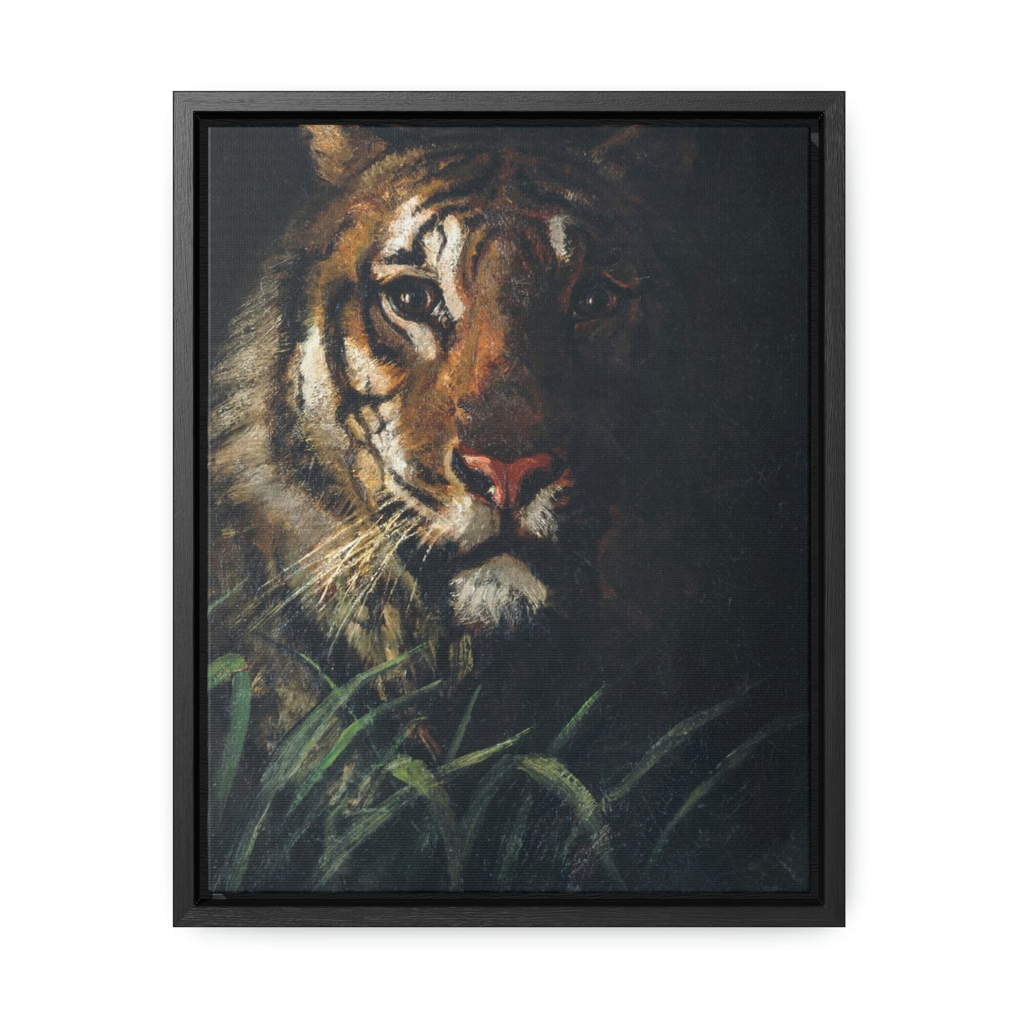 Tiger in the Jungle Gallery Canvas Wraps, Vertical Frame