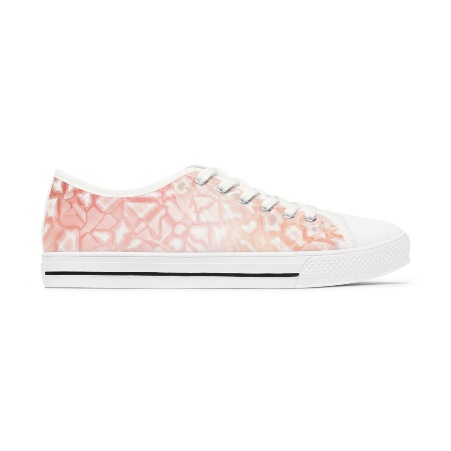 Women's Low Top Sneakers Stylish Pink/Beige/White Design